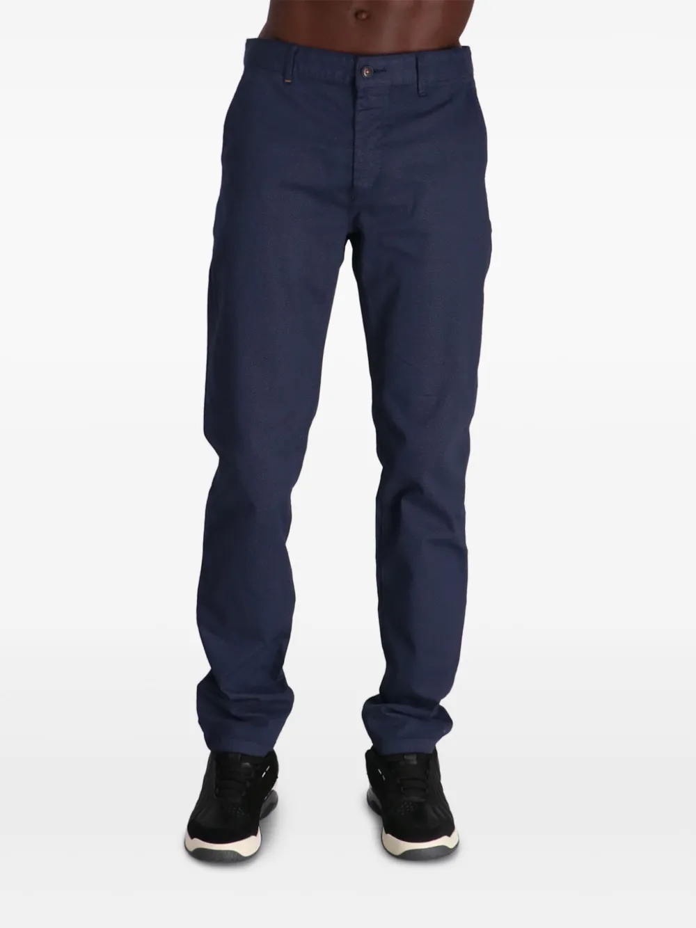 BOSS Broek met toelopende pijpen Blauw