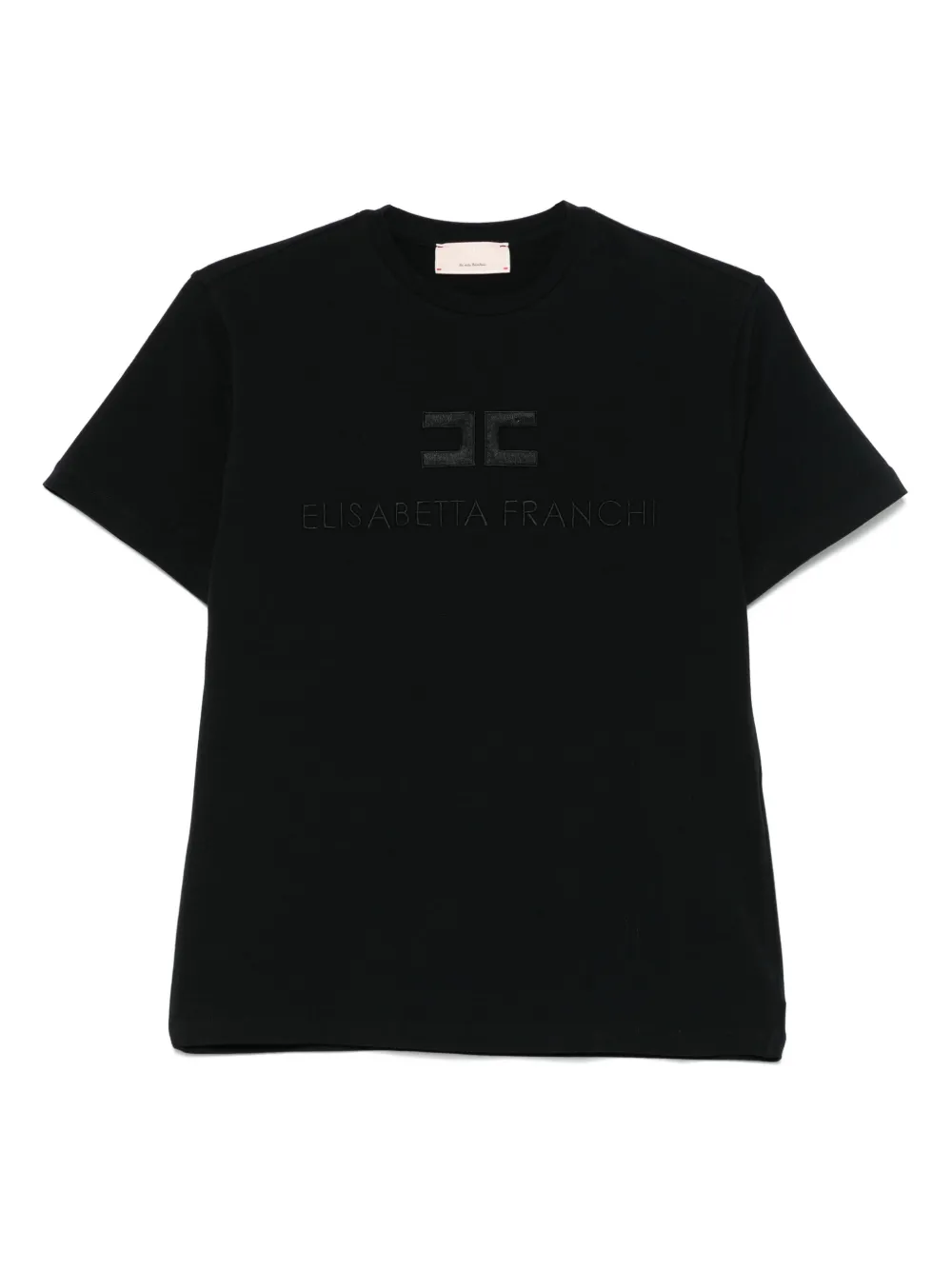 Elisabetta Franchi La Mia Bambina T-shirt met geborduurd logo Zwart