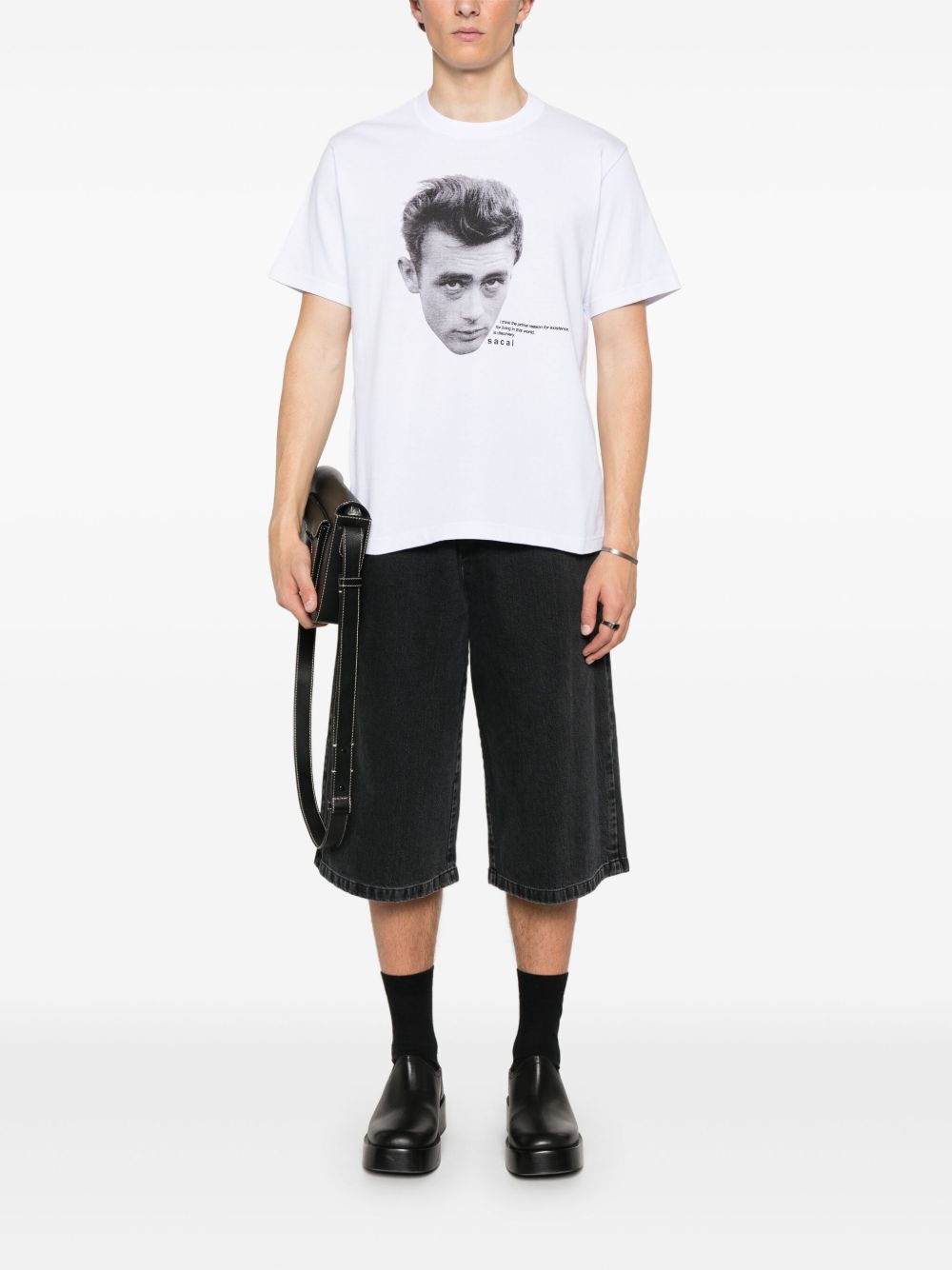 sacai T-shirt met grafische print - Wit