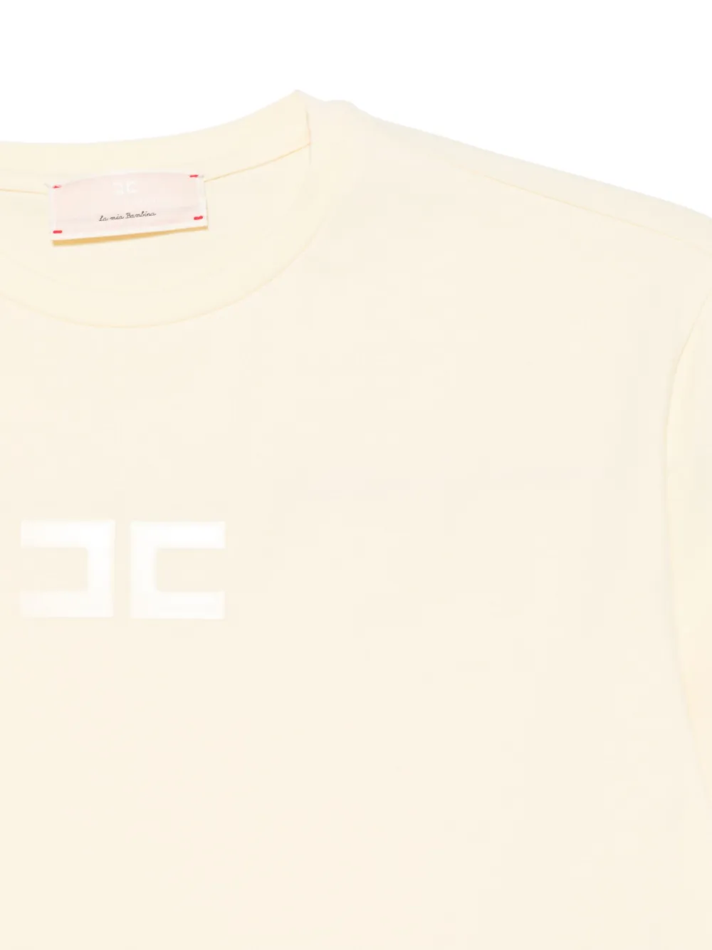 Elisabetta Franchi La Mia Bambina T-shirt met logopatch Geel