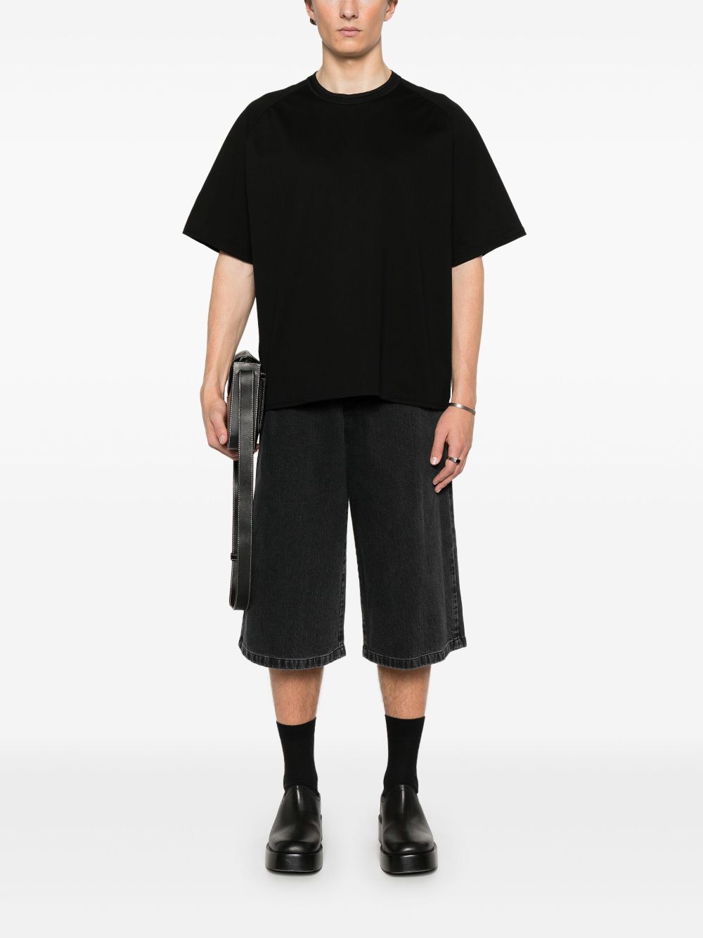 sacai Katoenen T-shirt - Zwart