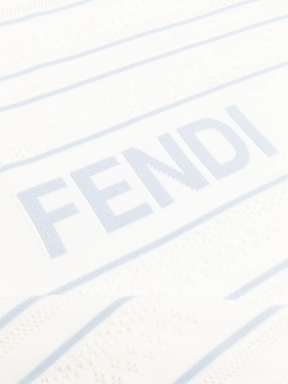 Fendi Kids Gehaakte babydeken Wit