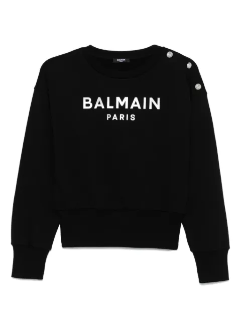 Balmain Kids سويت شيرت بطبعة شعار الماركة
