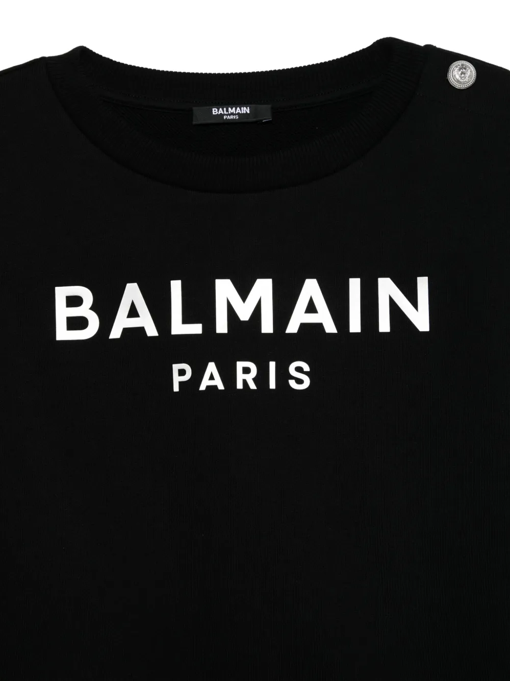 Shop Balmain Logo-print Sweatshirt In Black
