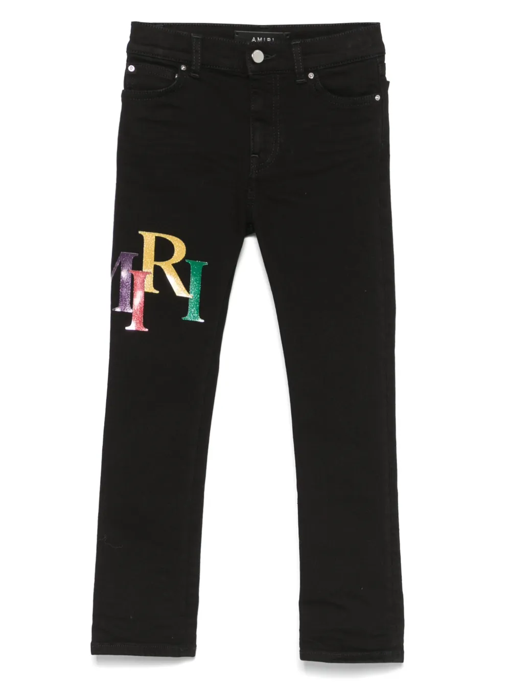 AMIRI KIDS Jeans met logoprint Zwart