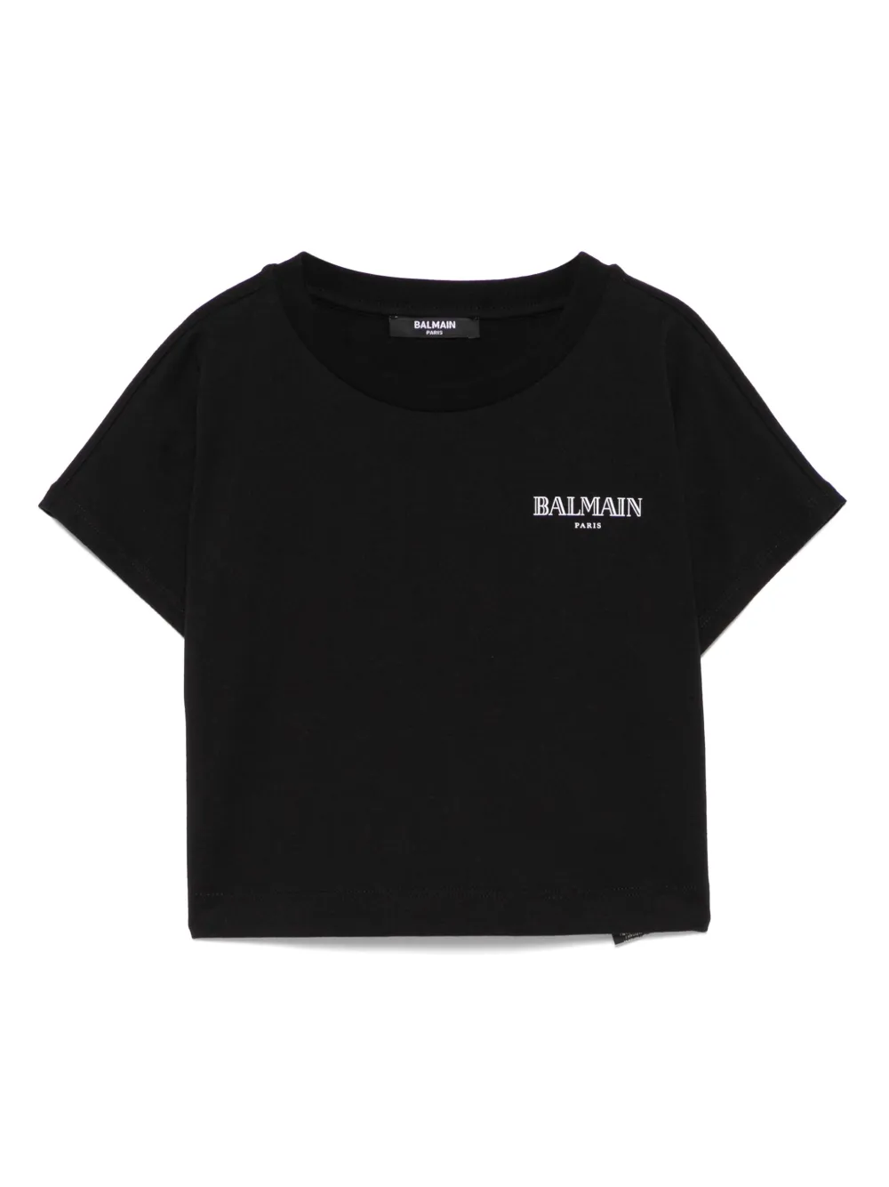 Balmain Kids T-shirt met geborduurd logo Zwart