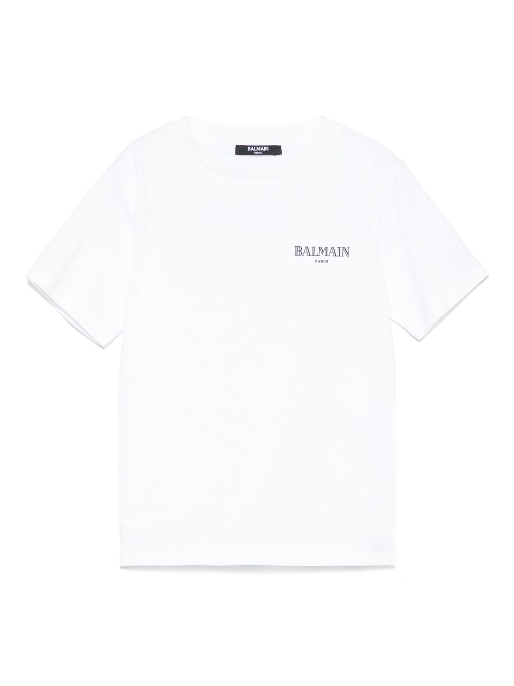 Balmain Kids rubberised-logo T-shirt - White