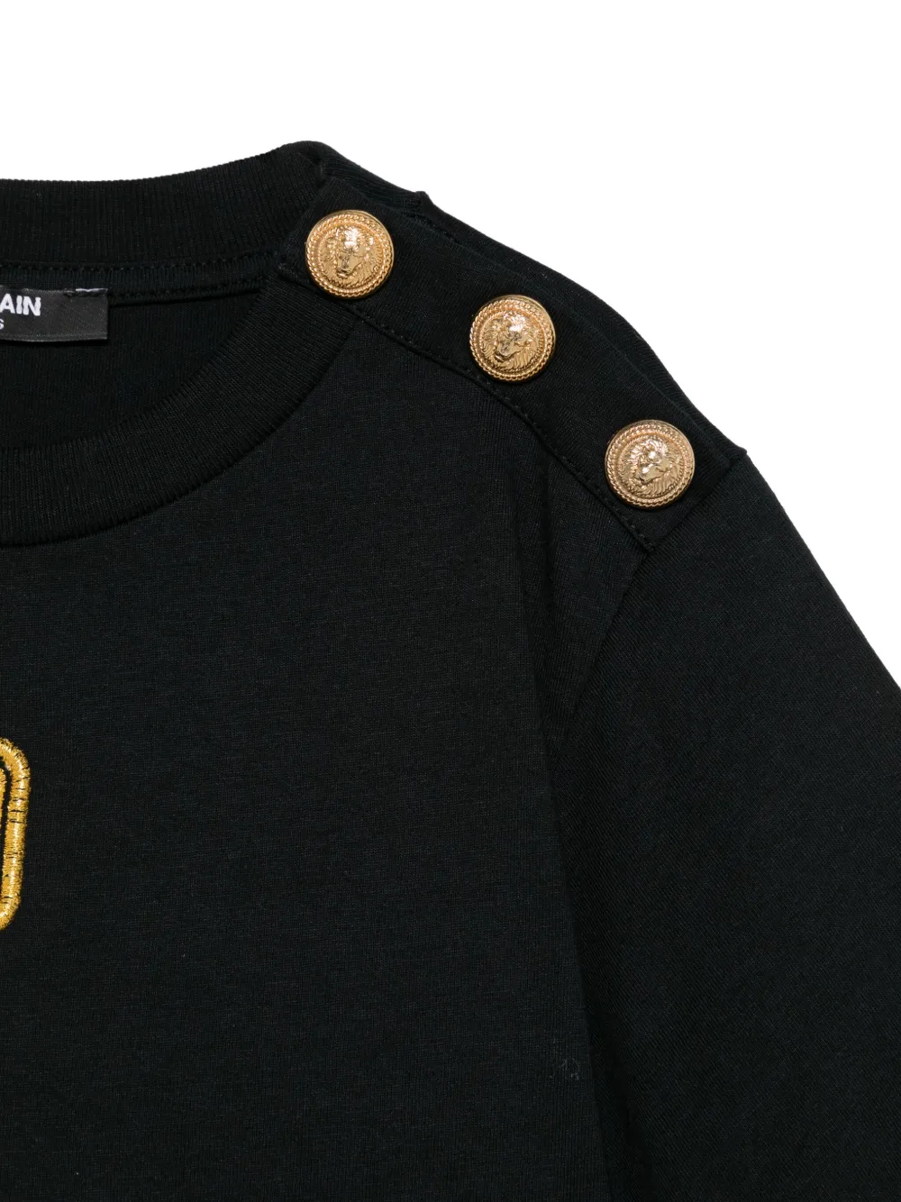 BALMAIN LOGO-EMBROIDERED T-SHIRT