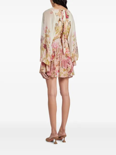 Hemant And Nandita floral-print mini dress HNSAMA5750 - 3