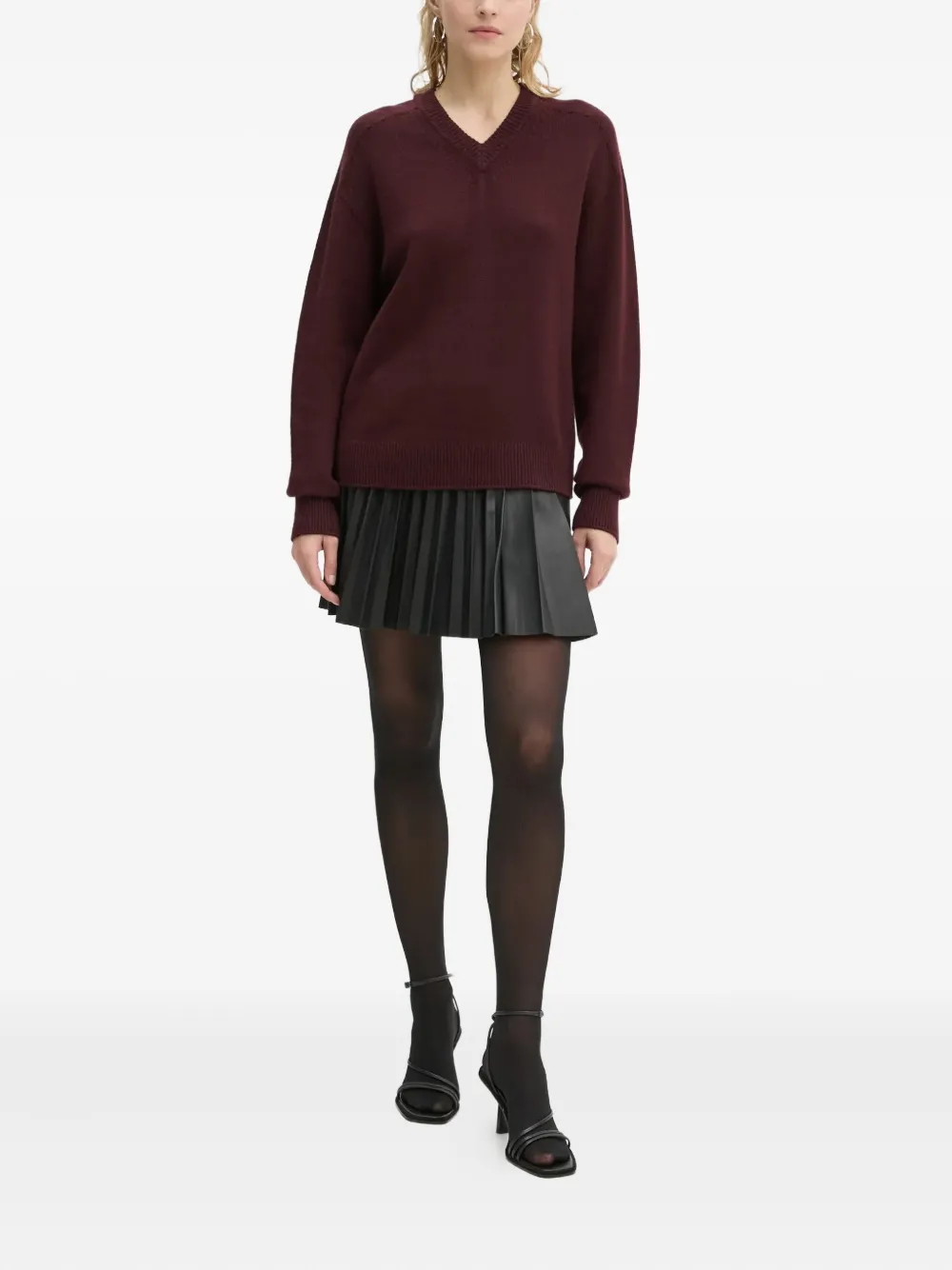 A.l.c Calven Sweater In Burgundy