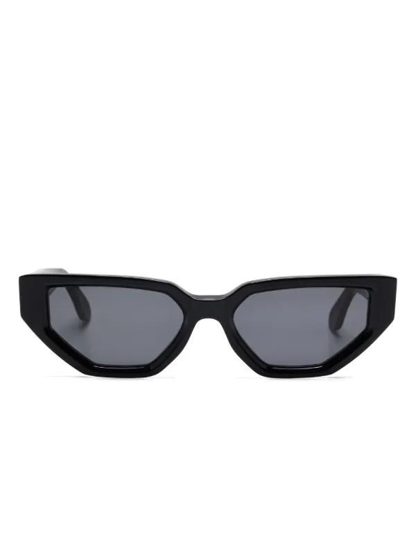 Golden Goose Rectangular Style Sunglasses with Black Frame and Lenses
