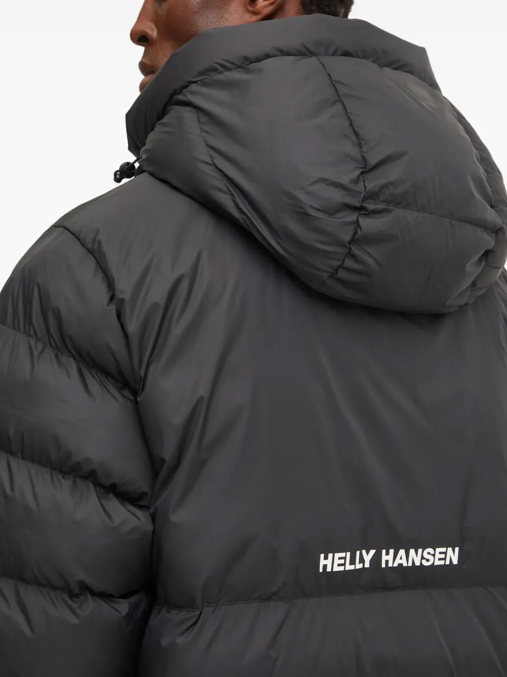 Helly Hansen Hooded Logo Coat In Black