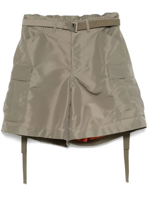 sacai belted shorts