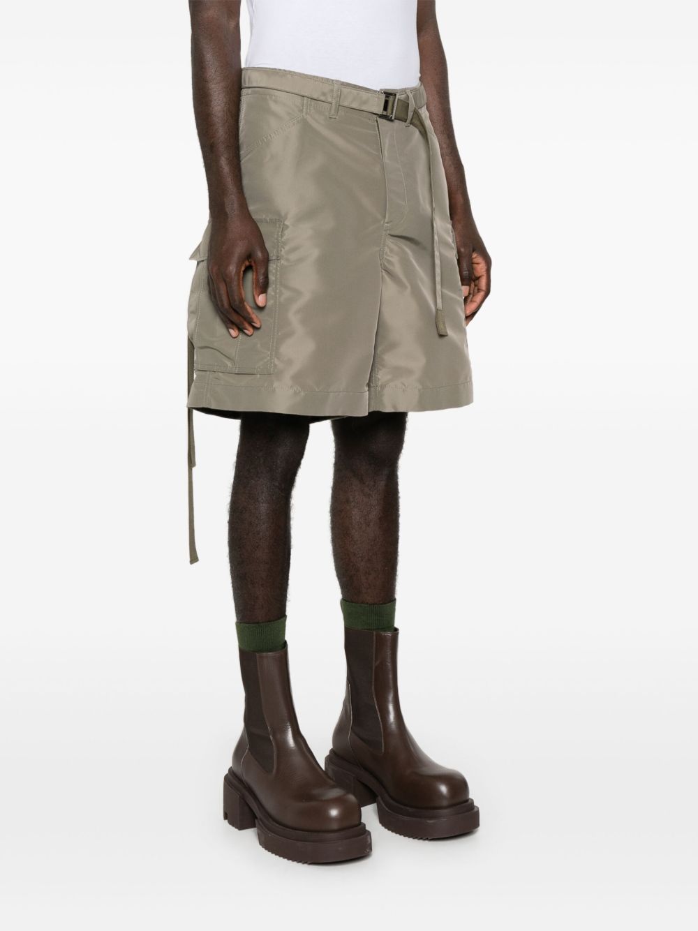 SACAI BELTED SHORTS