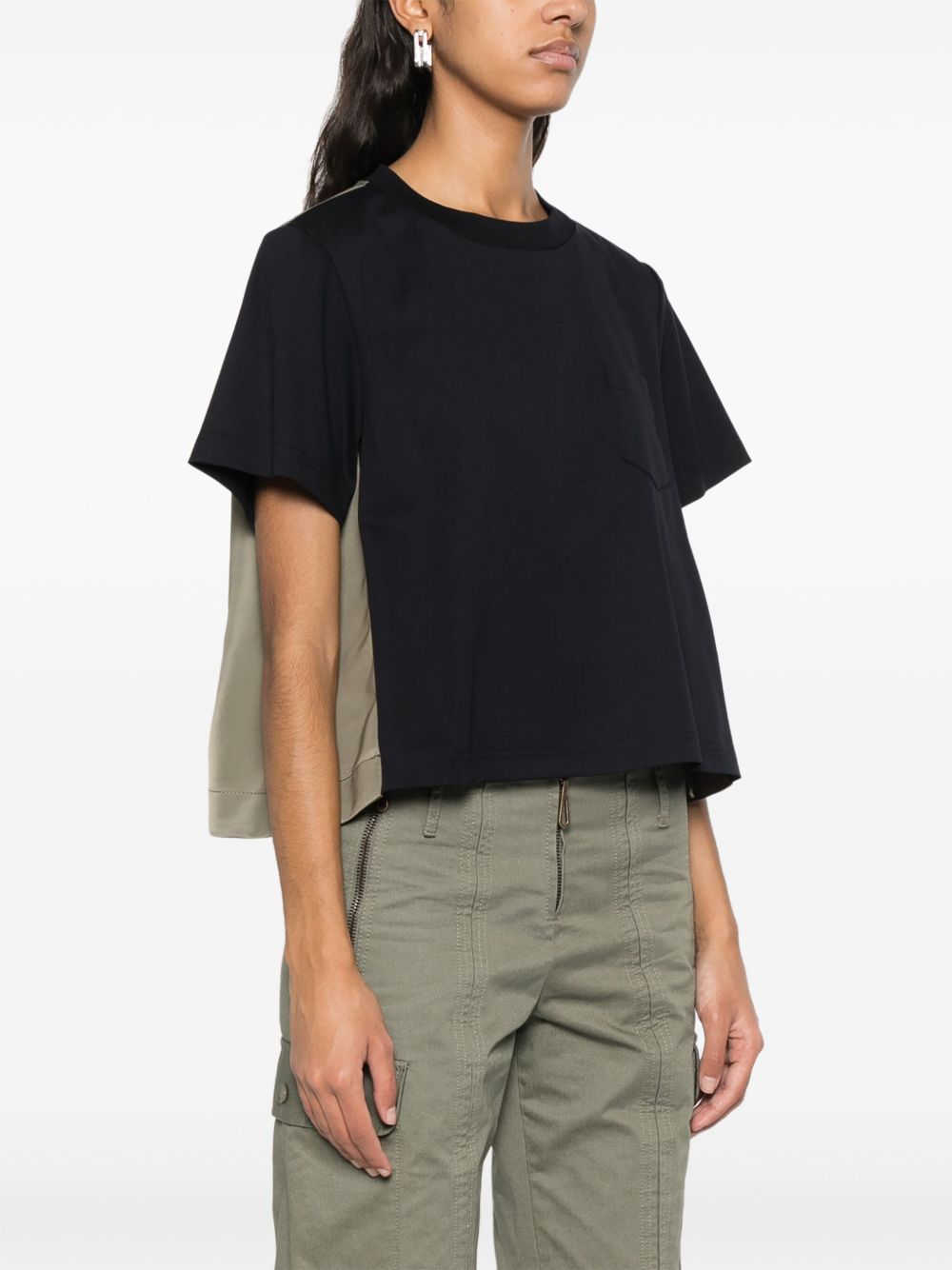 SACAI PANELLED T-SHIRT