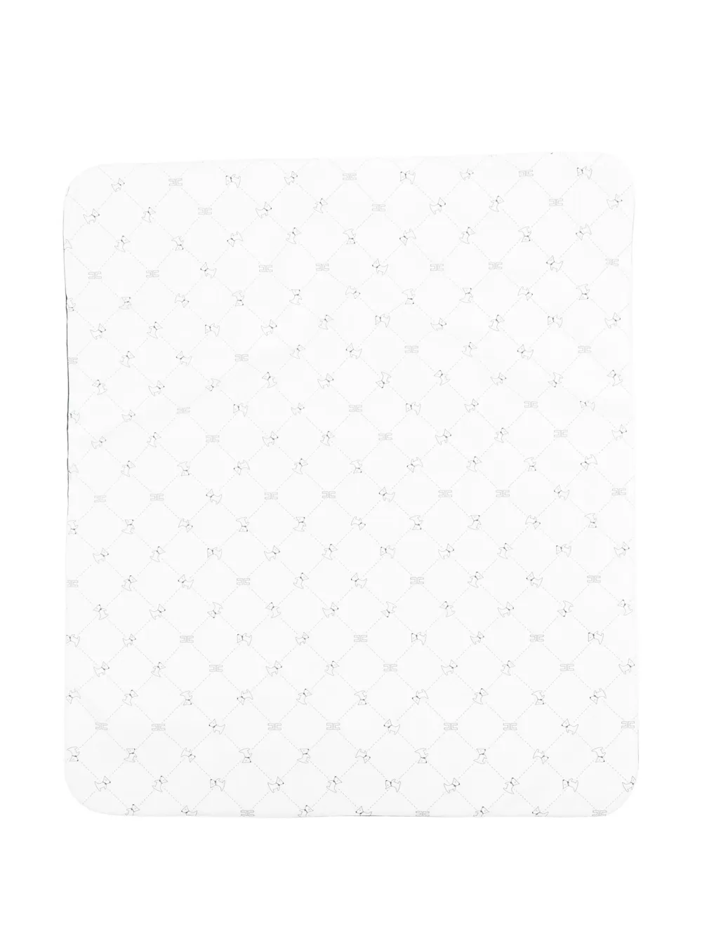 Elisabetta Franchi La Mia Bambina Deken met logopatroon Wit
