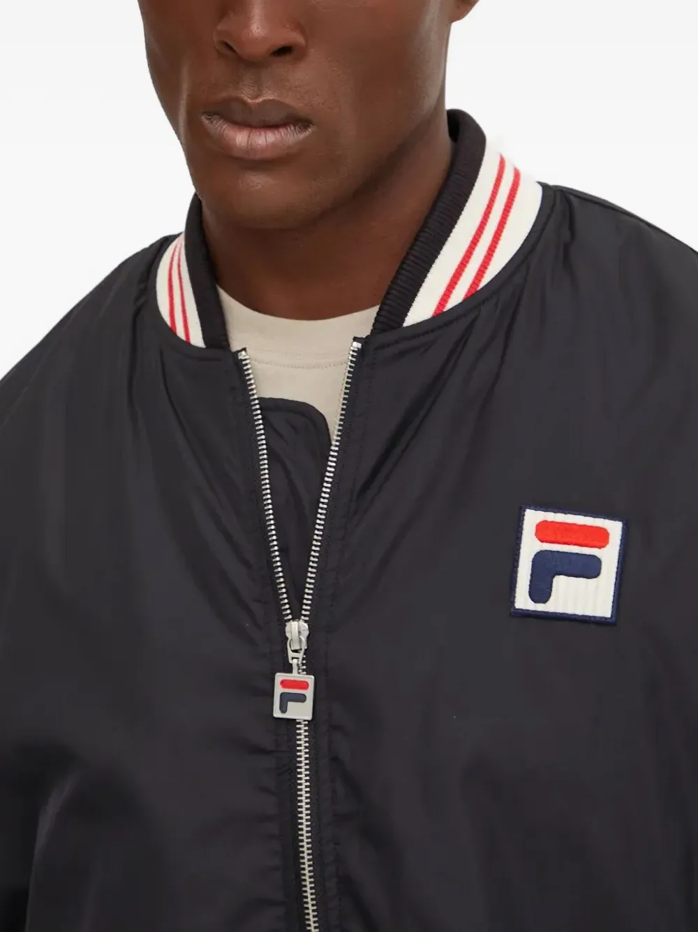 Fila Limoges Bomber Jacket In Black