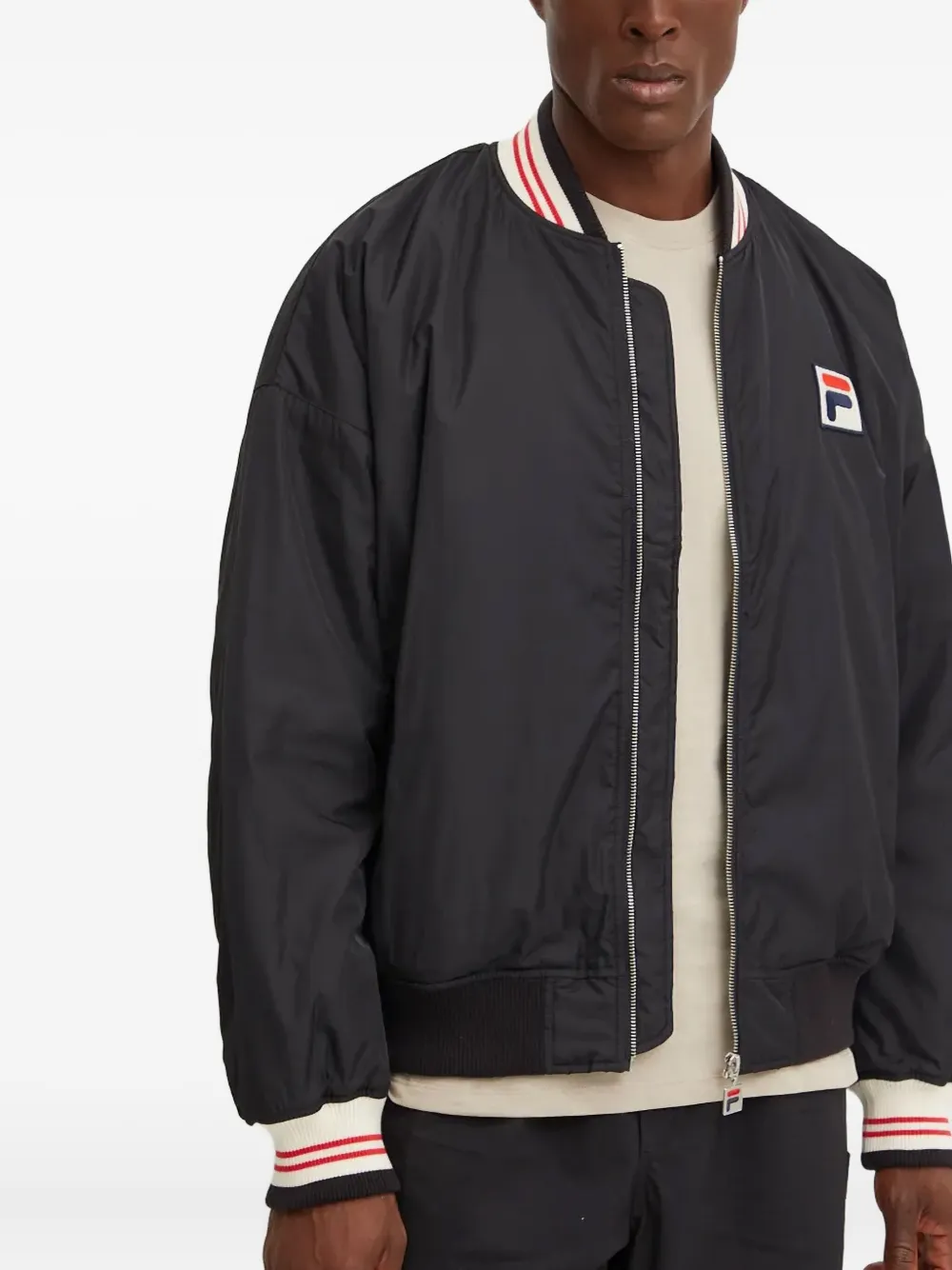 Fila Limoges Bomber Jacket In Black