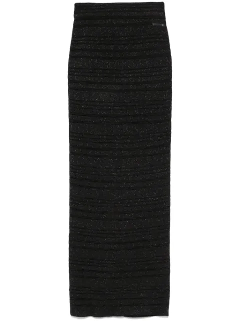 ANDREĀDAMO ribbed-knit midi skirt