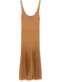 Eric Bompard pleated tank dress - Brown