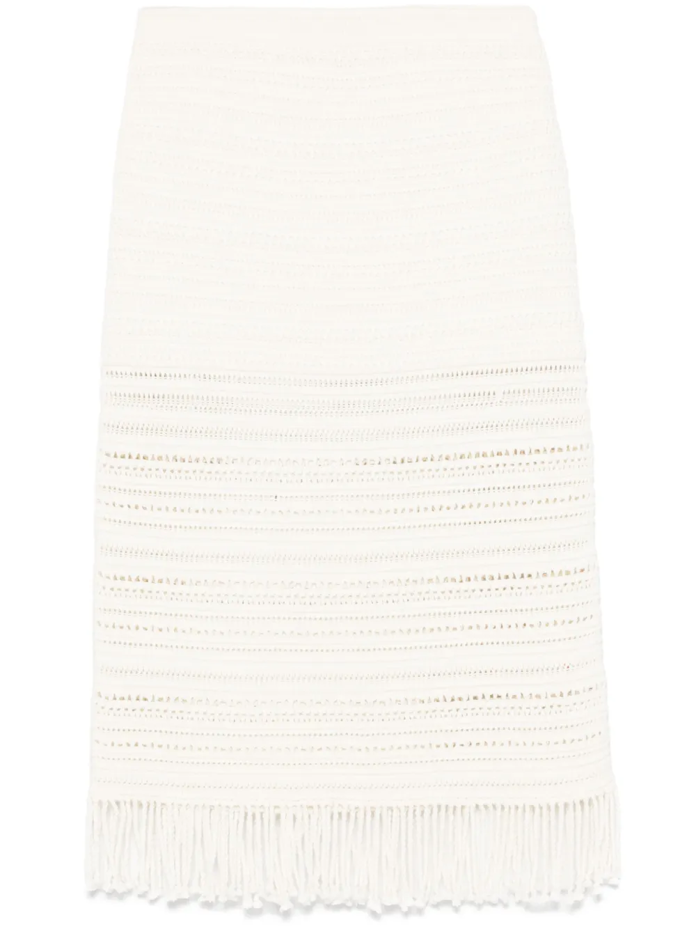 fringed midi skirt