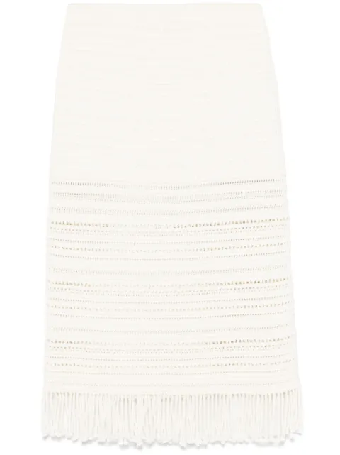 Eric Bompard falda midi con flecos