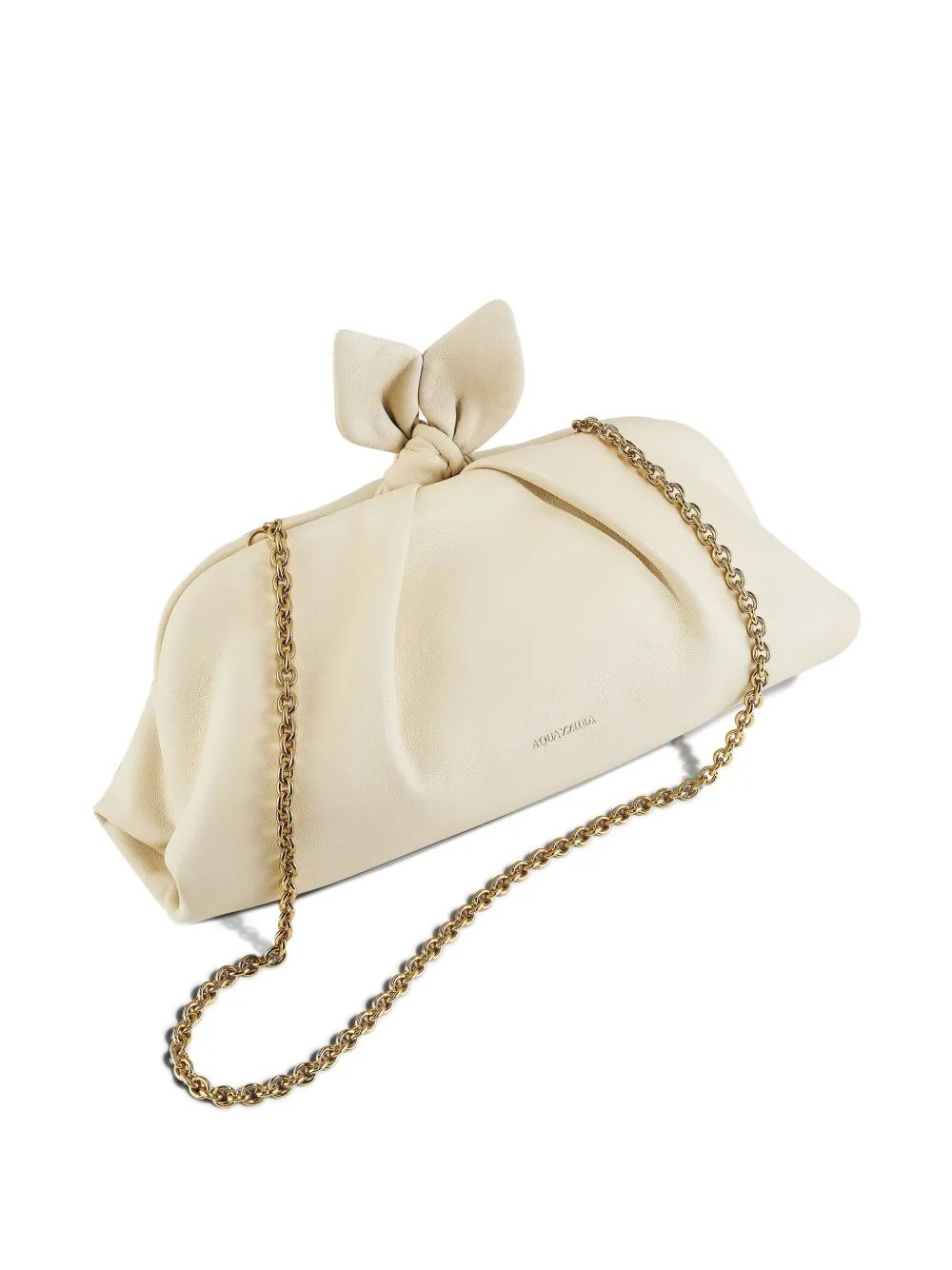 Aquazzura Small Bow Tie Clutch Bag In White