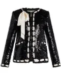 LoveShackFancy sequinned jacket - Black
