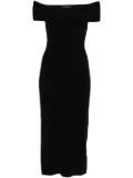 Eric Bompard Bardot-neckline midi dress - Black