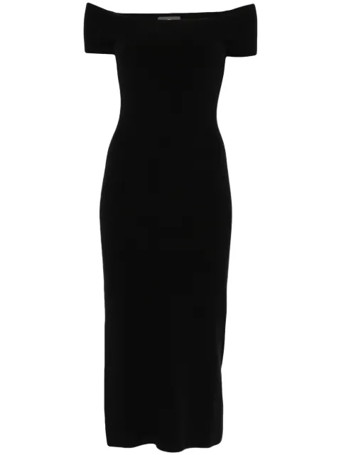 Eric Bompard vestido midi con cuello Bardot