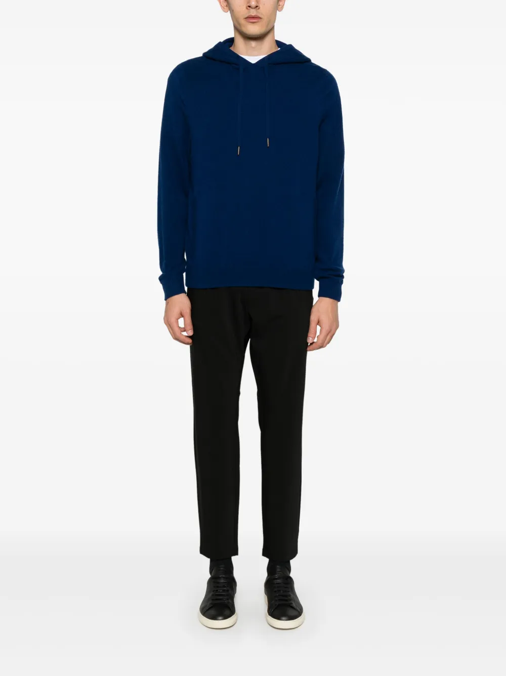 Eric Bompard Gebreide hoodie - Blauw