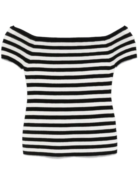 Eric Bompard striped Bardot top