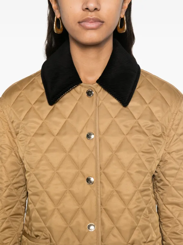 Burberry キルティング ジャケット | ブラウン | FARFETCH JP