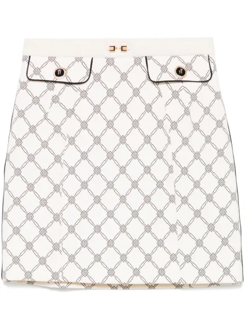 Elisabetta Franchi falda corta con estampado de rombos