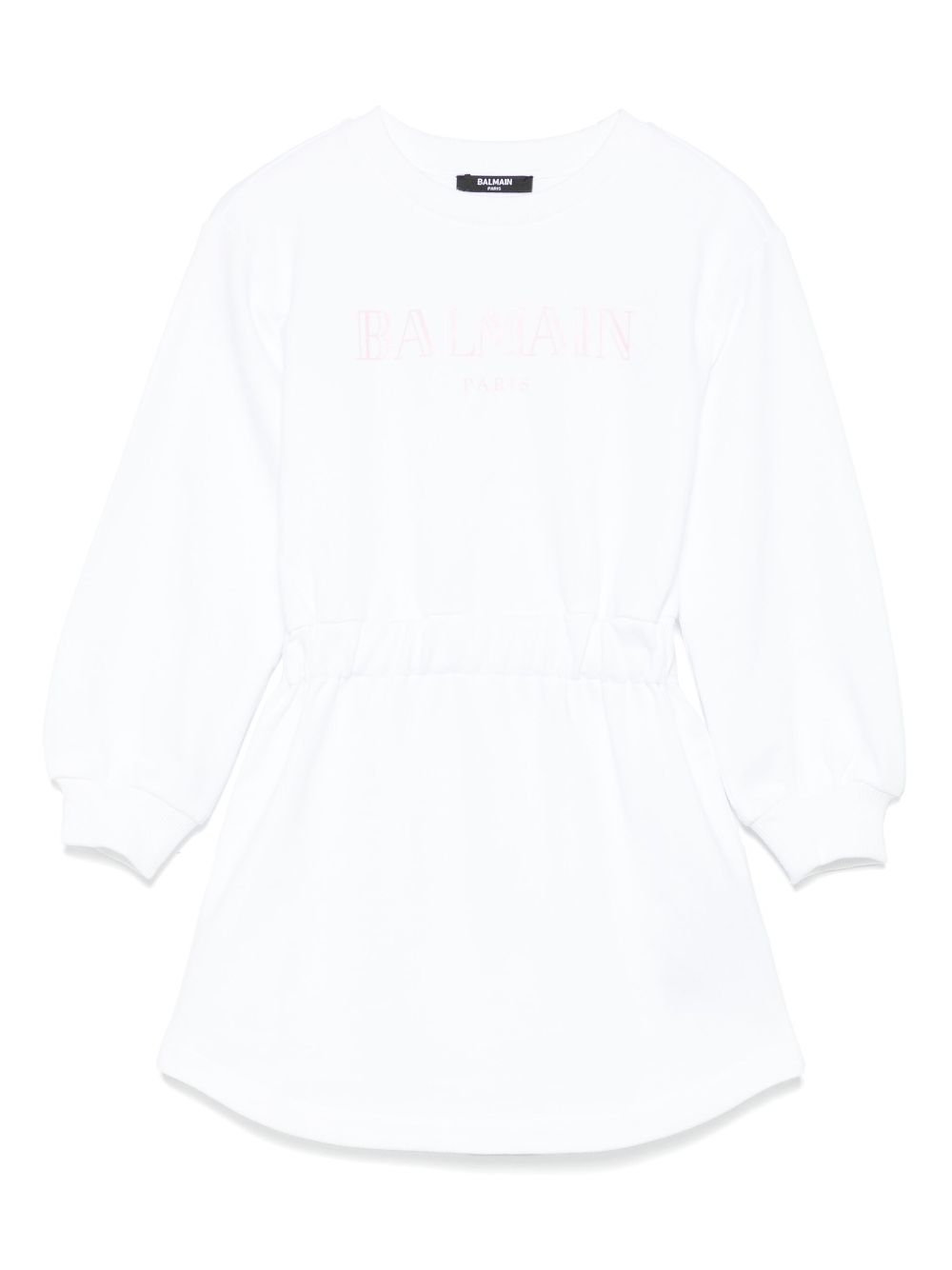 Balmain Kids Jurk met logoprint Wit