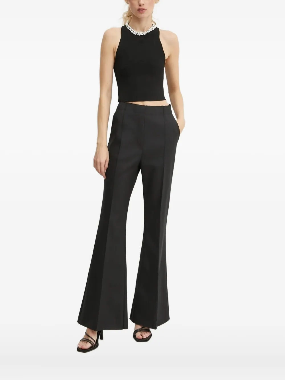 A.l.c Crystal-embellished Sleeveless Top In Black