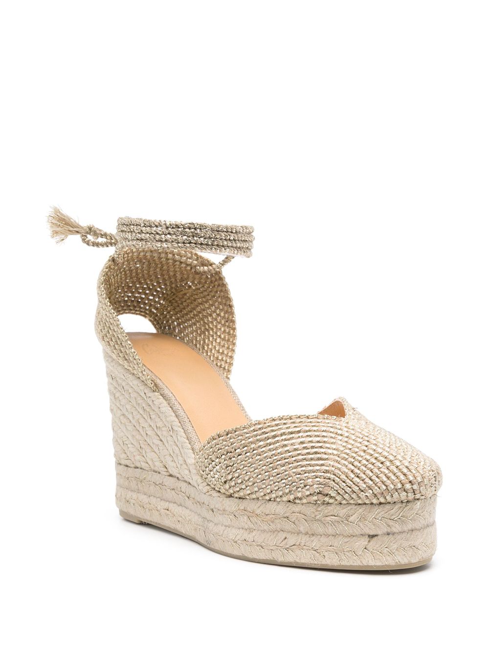 Castañer Carina espadrilles met sleehak - Goud