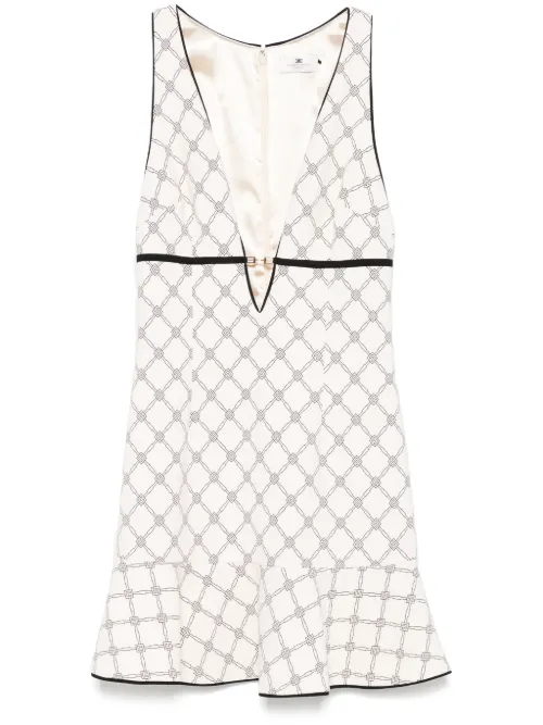 Robe courte à imprimé losanges - Elisabetta Franchi - Modalova