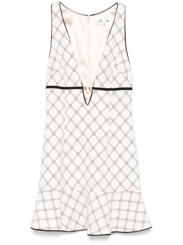 送料/関税込【ELISABETTA FRANCHI】ミニドレス ワンピース ELISABETTA FRANCHI】ジャカードツイードカップ付きミニドレス