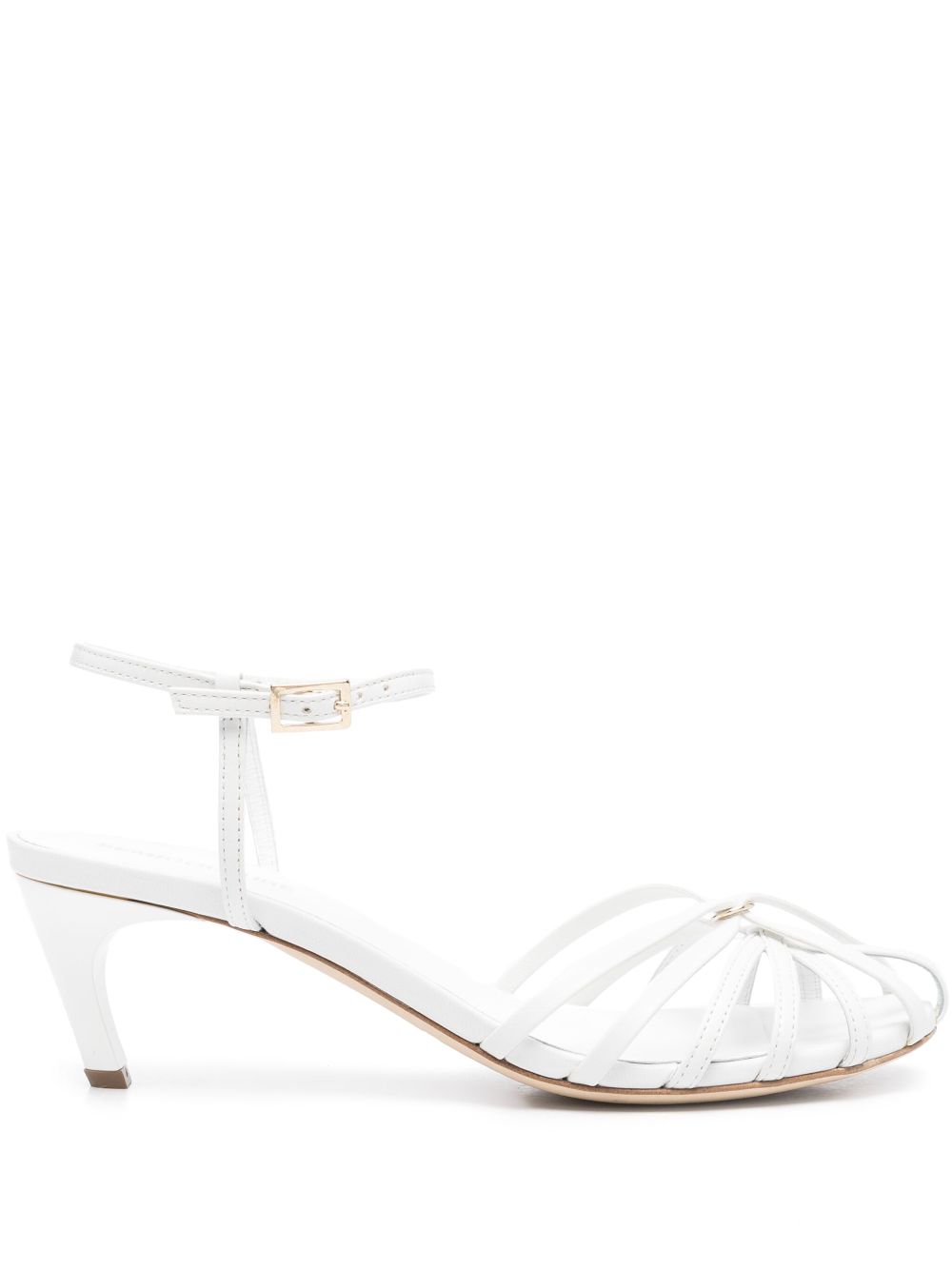 Semicouture 65mm caged sandals - White