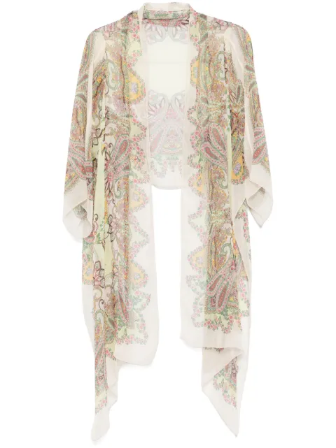 ETRO paisley-print silk cape 