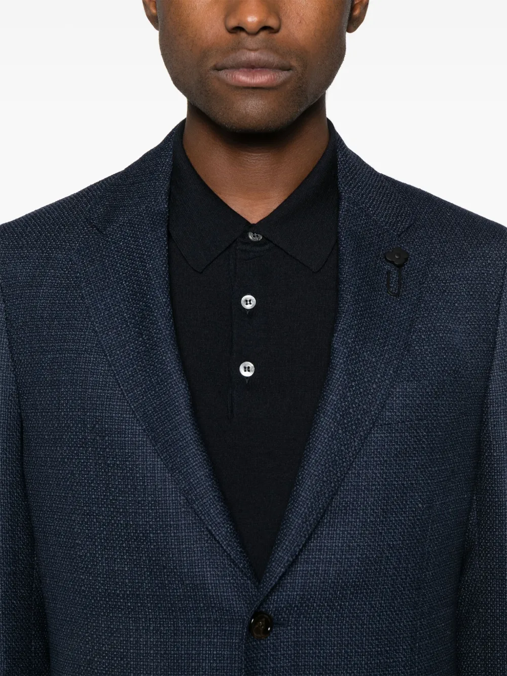 Lardini Blazer met enkele rij knopen Blauw