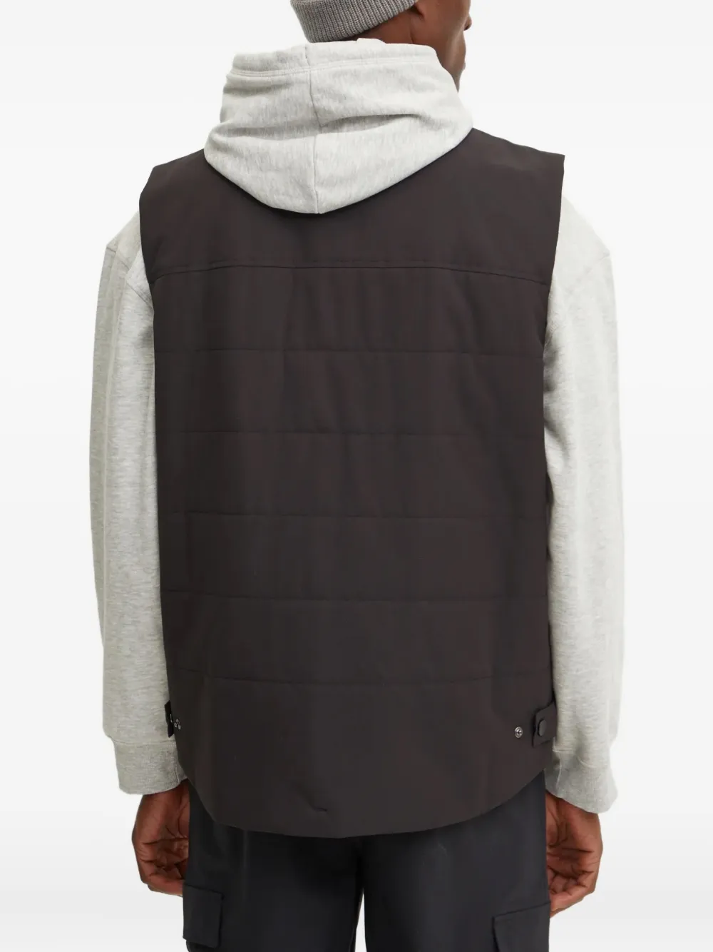 Helly Hansen Hooded Quilted Gilet In Black