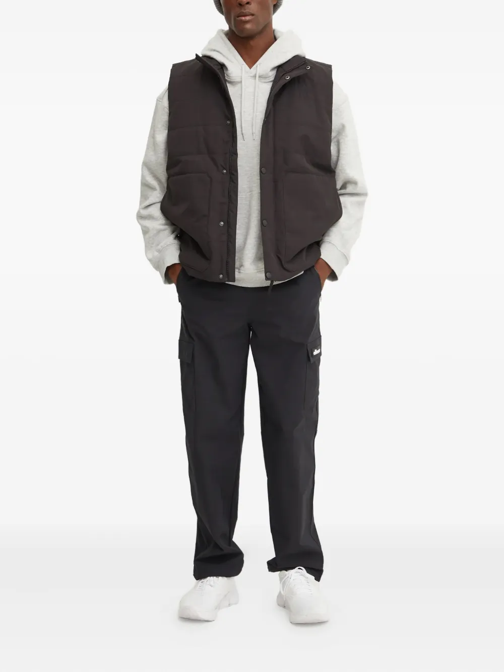 Helly Hansen Hooded Quilted Gilet In Black