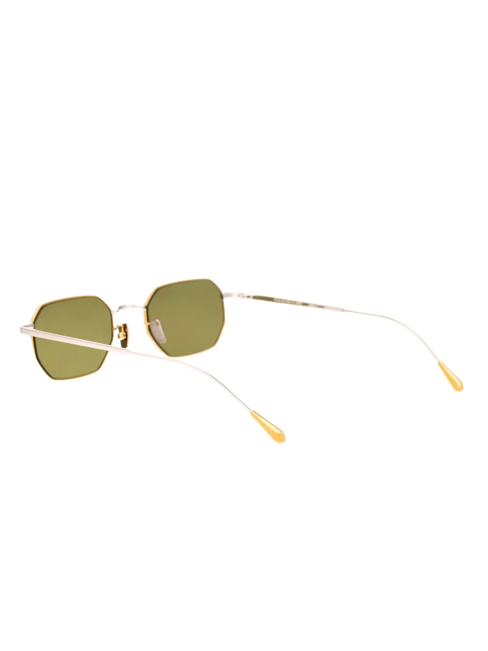 Cutler & Gross Ausn zonnebril met geometrisch montuur Goud