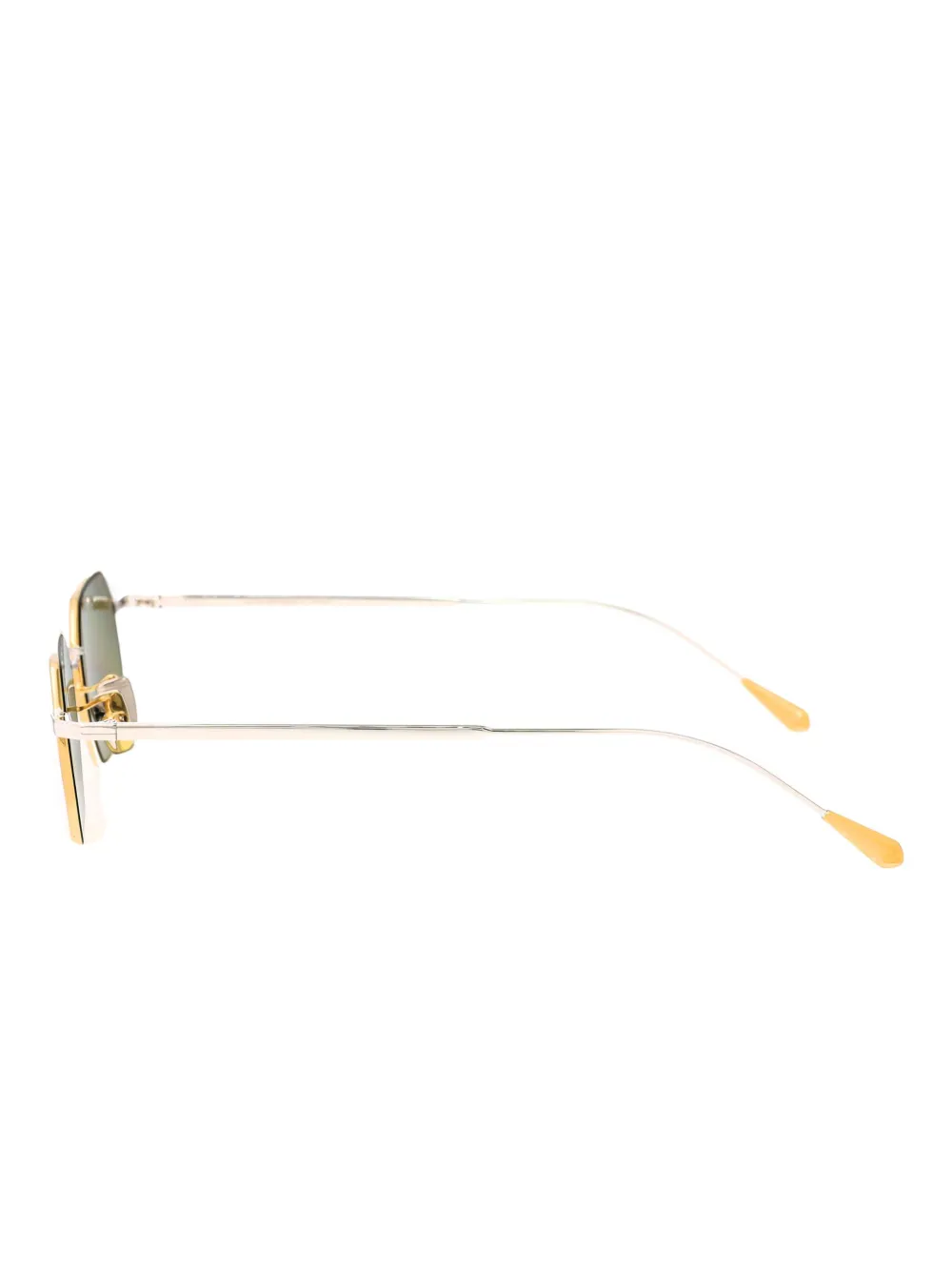 Cutler & Gross Ausn zonnebril met geometrisch montuur Goud