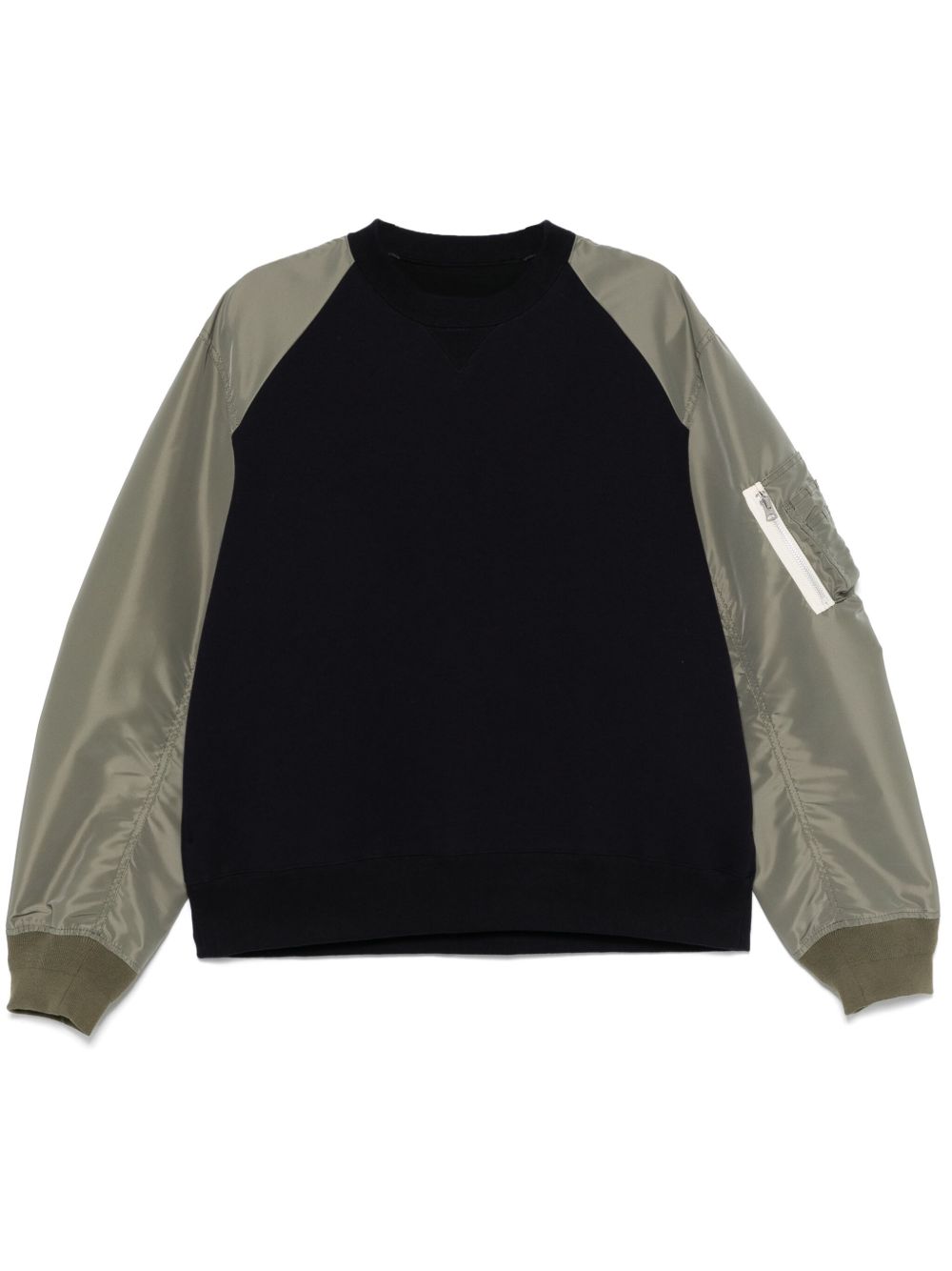 sacai panelled sweatshirt - Blue