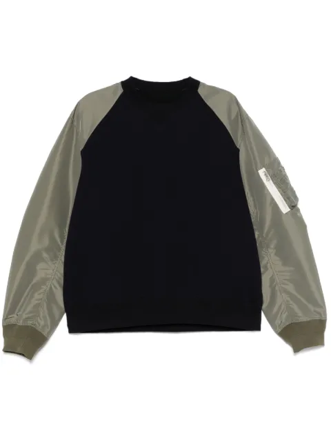 sacai panelled sweatshirt 