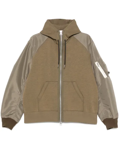 sacai hoodie con paneles