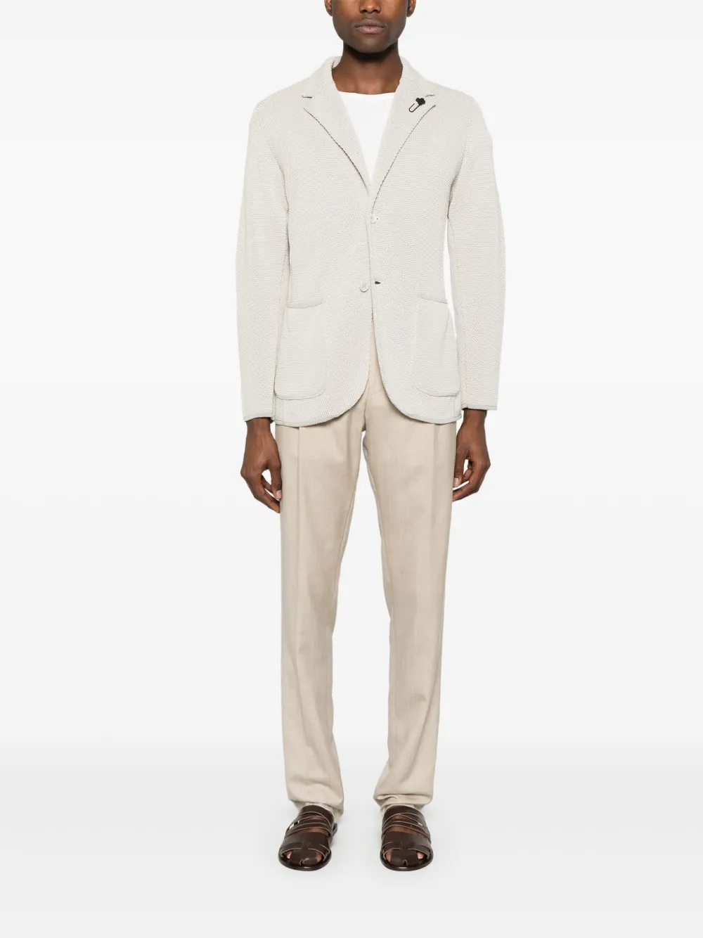 Lardini textured blazer - Beige